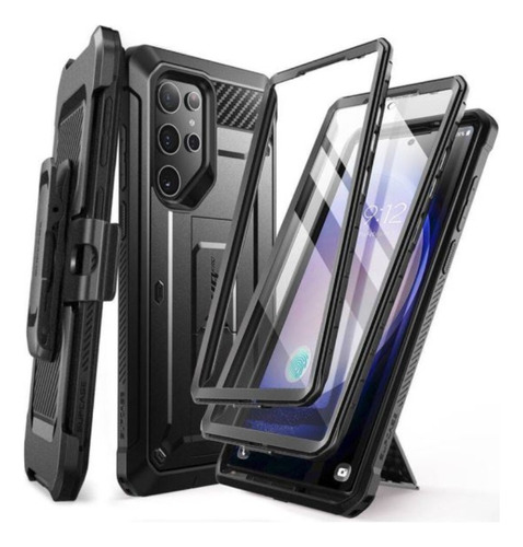 Case Supcase Para Galaxy S24 Ultra 2024 Protector 360° Negro