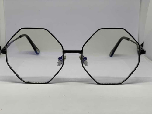 Lente Armazón Hexagonal Natural Anti Reflejante Luz Azul | Meses sin  intereses