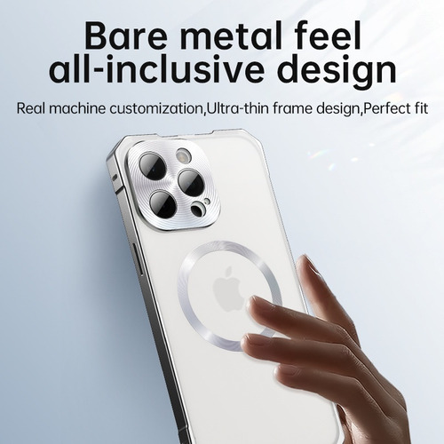 Funda Metálica De Borde Único Para iPhone 16/15 Pro Max