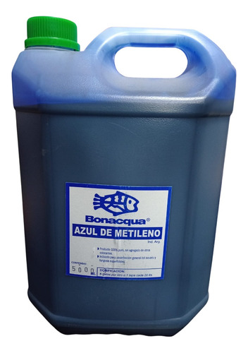 Azul De Metileno Bonacqua 5 L Desinfectante Peces Acuario