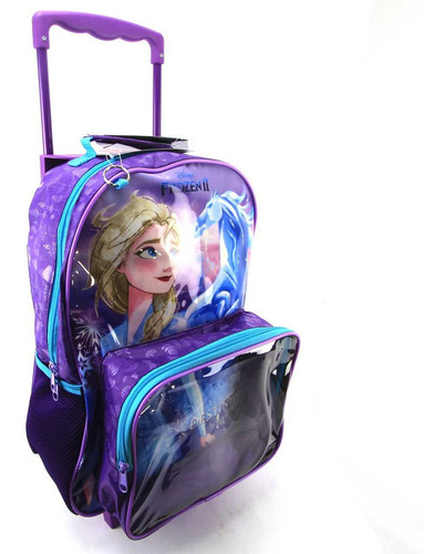 Imagem 4 de 10 de Mochila De Rodinha Frozen Lancheira E Estojo Dermiwil 37391