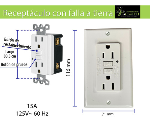 3 Pack Contacto Duplex Receptáculo Con Protección A Tierra Blanco