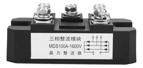 Mds-100a 1600v 5 Terminales Módulo De Diodo De Onda Completa
