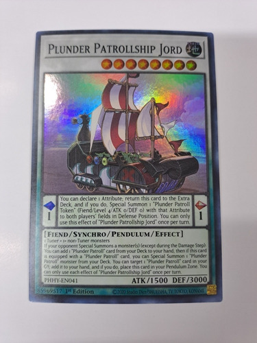 Plunder Patrollship Jord Phhy-en041 Super Rare Yugioh