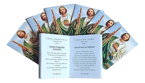 20 Mini Libros De Oraciones San Judas Tadeo Forma De Biblia