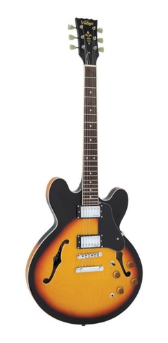 Guitarra Eléctrica Vintage Semi Hueca Cuo