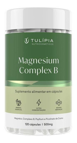 Magnesium Complex B Suplemento Alimentar Em Cápsulas Tulipia