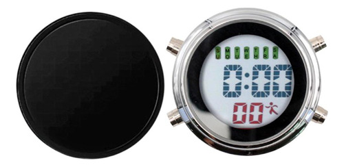 Mini Reloj Despertador Reloj Compatible Con Moto Negro Plata