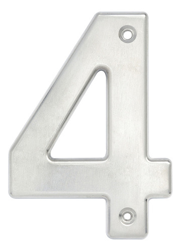 Numero 4 Bold 4  Cromo Satinado Lock (5pz)