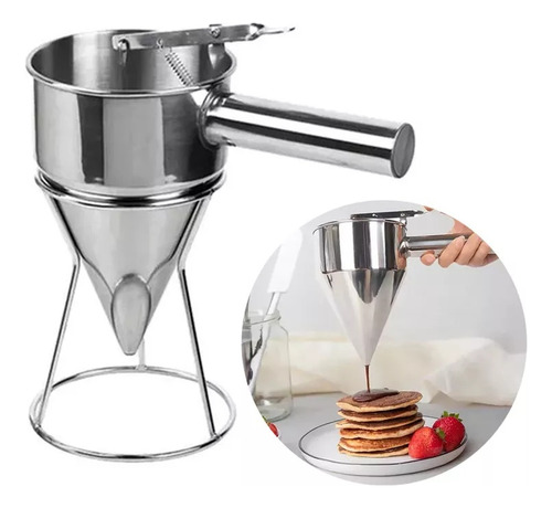 Novonovofunil Inox Dosador Confeiteiro Bicos Com Prateleira