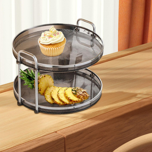 Organizador De Mostrador De 2 Niveles Para Gris