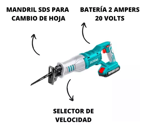 Sierra Sable Inalámbrica + Batería 2ah + Cargador Total