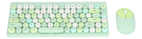 Teclado Y Ratón Usb, Inalámbrico, Bonito Mix De Colores, 86