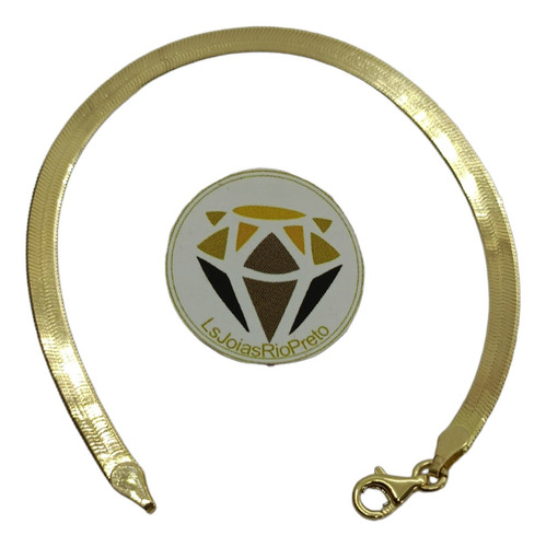 Pulseira Fita Laminada Ouro 18k