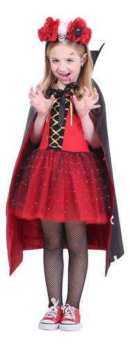 Fantasia Vampira - Vestido + Capa Dupla-face - Quimera Kids