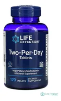 Comprar Multivitamínico Two Per Day 120 Tablets Life Extension Sabor Sem sabor
