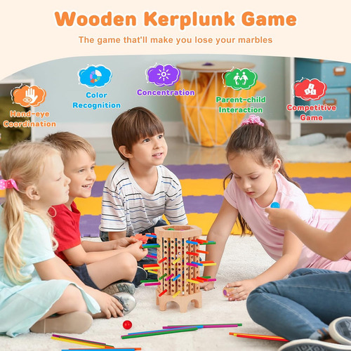 Montessori - Juego De Mesa De Madera Para Niños De 4-6-8-12,