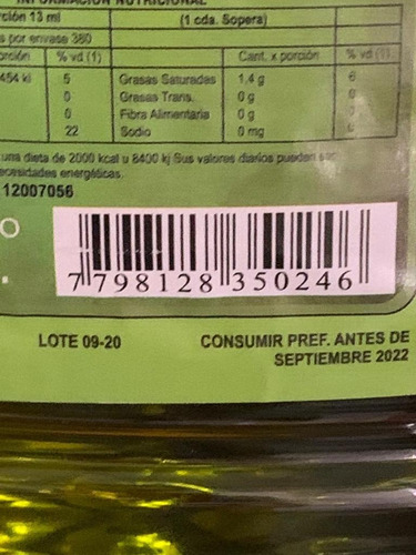 Aceite De Oliva 5 Litros Prensado Frio Extra Virgen - Blend