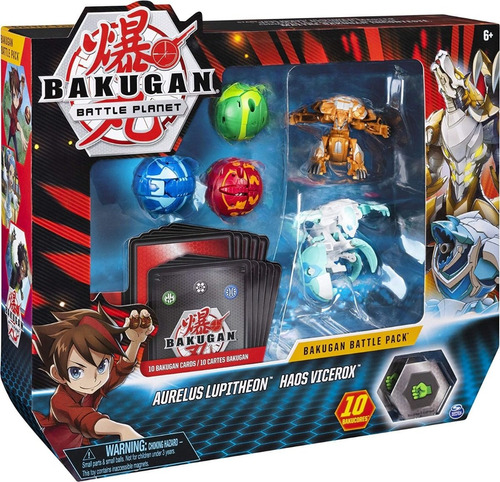 Bakugan Battle Pack 5 Bakugans 10 Tarjetas Y 10 Bakucores 