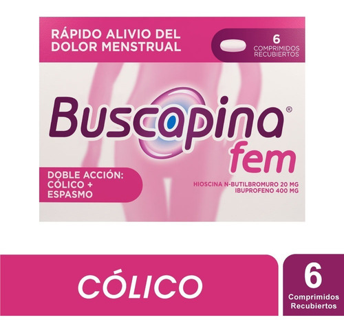 Buscapina Fem Caja X 6 Taletas - Unidad a $2005