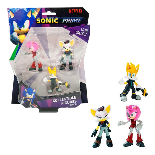 Sonic Prime Set 3 Figuras De 7 Cm- Sonic Prime Sega