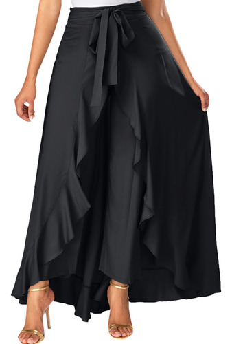 Falda Casual Hakama Tipo B Para Mujer, Con Lazo Irregular En