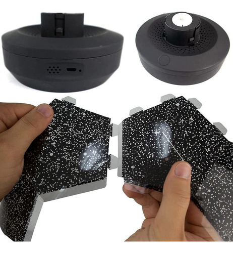 Proyector Planetario Galaxy Lámpara De Cielo Nocturno Planet Estructura Negro Pantalla Amarillo
