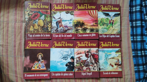 Lote 8 Libros Clásicos Julio Verne - Ciencia Ficción