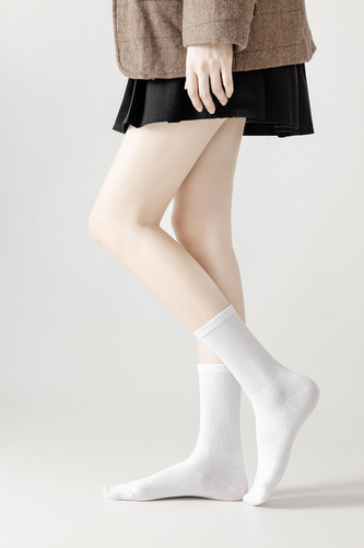 Calcetines Finos De Algodón For Mujer, 5 Pares
