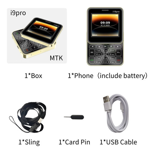 I19 Pro Teléfono Móvil 2g Dual Sim Dual Standby Grabación Automática De Llamadas, Radio Fm, Marcación Rápida, Magic Voice, Desbloqueado