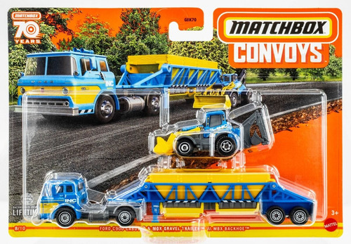Ford C900 Cabover Trailer Retroexcavadora Convoys Matchbox
