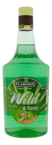 Pack De 6 Licor Flamingo Wild & Tasty Manzana Verde 1 L