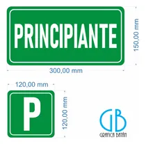 Comprar Cartel Manejo Principiante Calco Vinilo Exterior 30x15 Cm