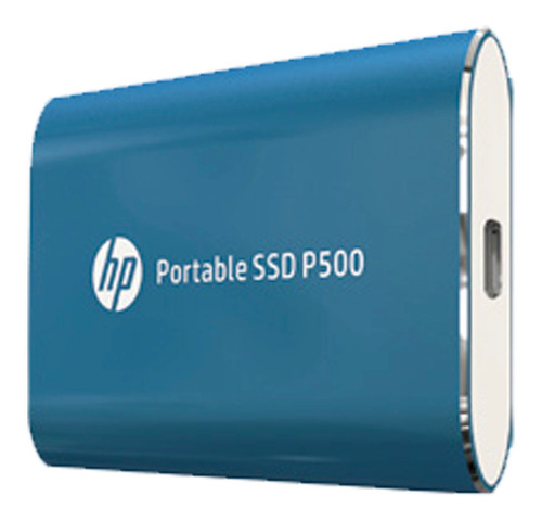 Disco Externo Ssd Estado Solido Hp P500 120gb Portable Ssd Color Azul