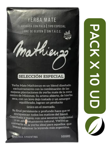 Pack X 10 Ud Mathienzo® Yerba Mate Seleccion Especial 500 G