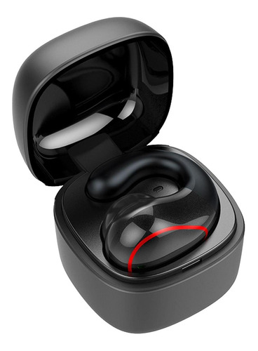 Auriculares De Botón De Conducción Ósea Con Estuche Negro