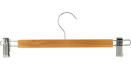 Imagen 1 de 1 de Percha Pollera De Madera Con Broches X 50 Unidades
