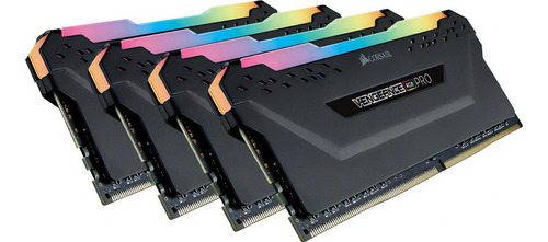 Memória RAM Vengeance RGB Pro preto 32GB 4 Corsair CMW32GX4M4A2666C16