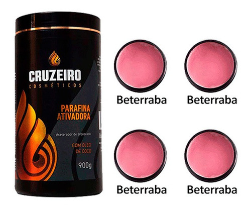 Kit 4 Parafinas Cruzeiro Bronzeamento Natural + Fita Brinde