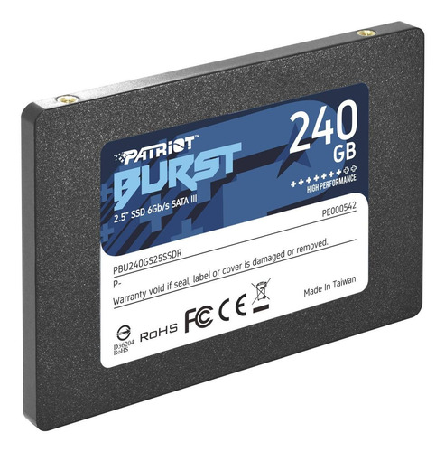 Imagen 2 de 6 de Disco sólido SSD interno Patriot Burst PBU240GS25SSDR 240GB