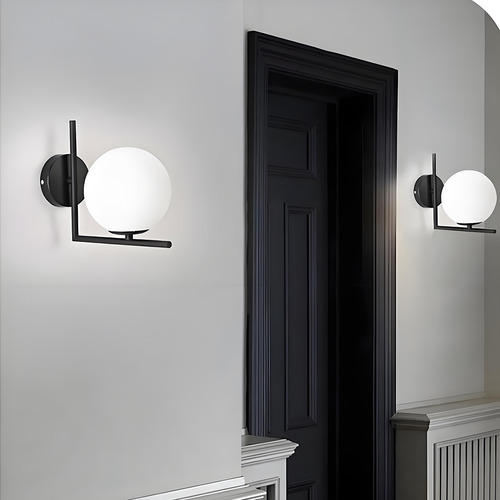 Lámpara Led De Pared Globo Bola Cristal Mate De 60w