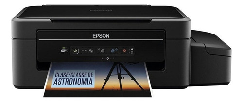 Impresora a color multifunción Epson EcoTank L375 con wifi negra 110V