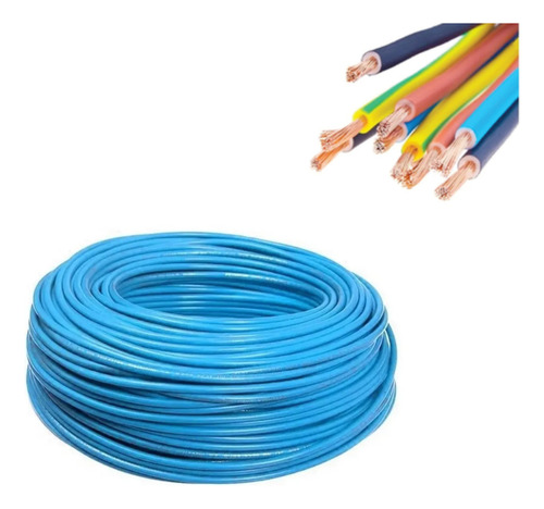 Cable Unipolar 1,5 Mm Mh Rojo Rollo X 40 Mtrs. Cubierta Celeste