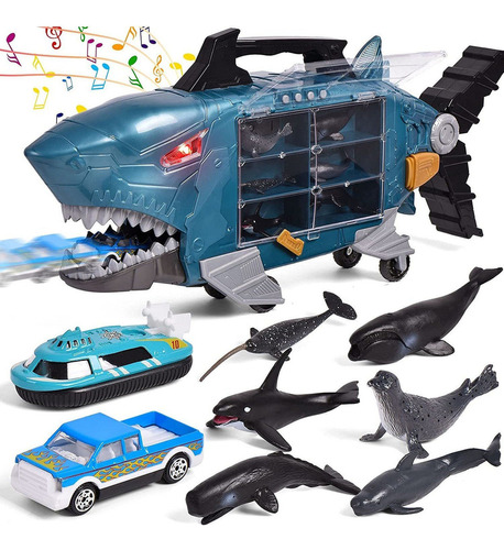 Shark Toys Truck Shark Regalo De Cumpleaños Con 6 Anim...