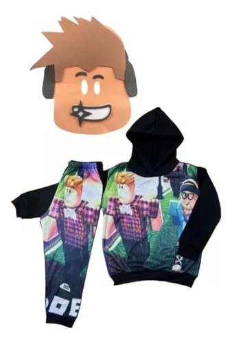 Moletom Canguru Roblox Jogos Blusa de Frio com Capuz e Bolso