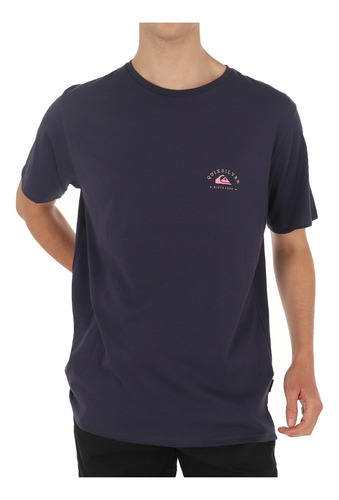 Polera Quiksilver Back Logo Hombre Navy