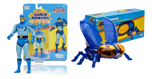 Dc Super Powers Mcfarlane Toys Blue Beetle & Blue Beetle Bug