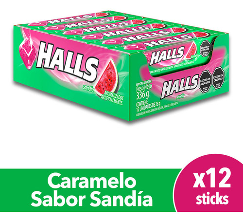 Caramelos Halls Sandia X 12 Unidades