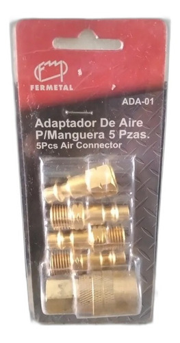 Kit 5 Piezas Acople Rápido 1/4  Npt Para Compresores De Aire