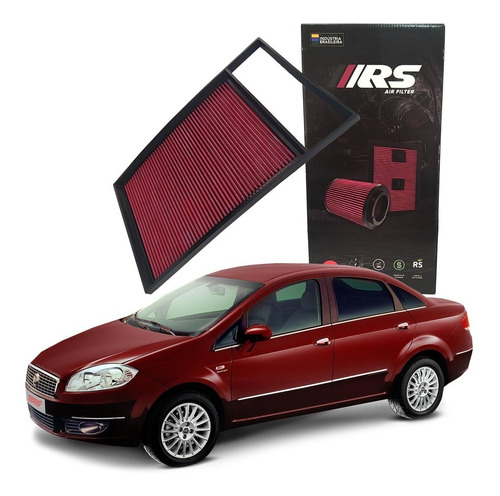 Filtro Ar Esportivo Inbox Fiat Linea 1.8 Absolute 2014 Rs